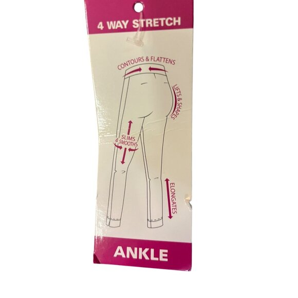 Slim Factor by Investments Plus Womens Ankle Pants 3X NEW Pull-On Blues - Picture 6 of 16